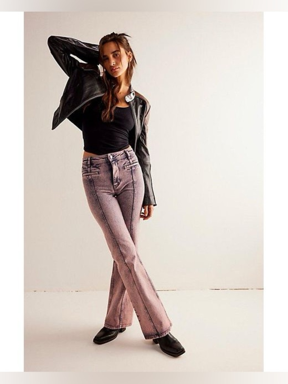 NWT We The Free Firecracker Flare Jeans ~Lilac~